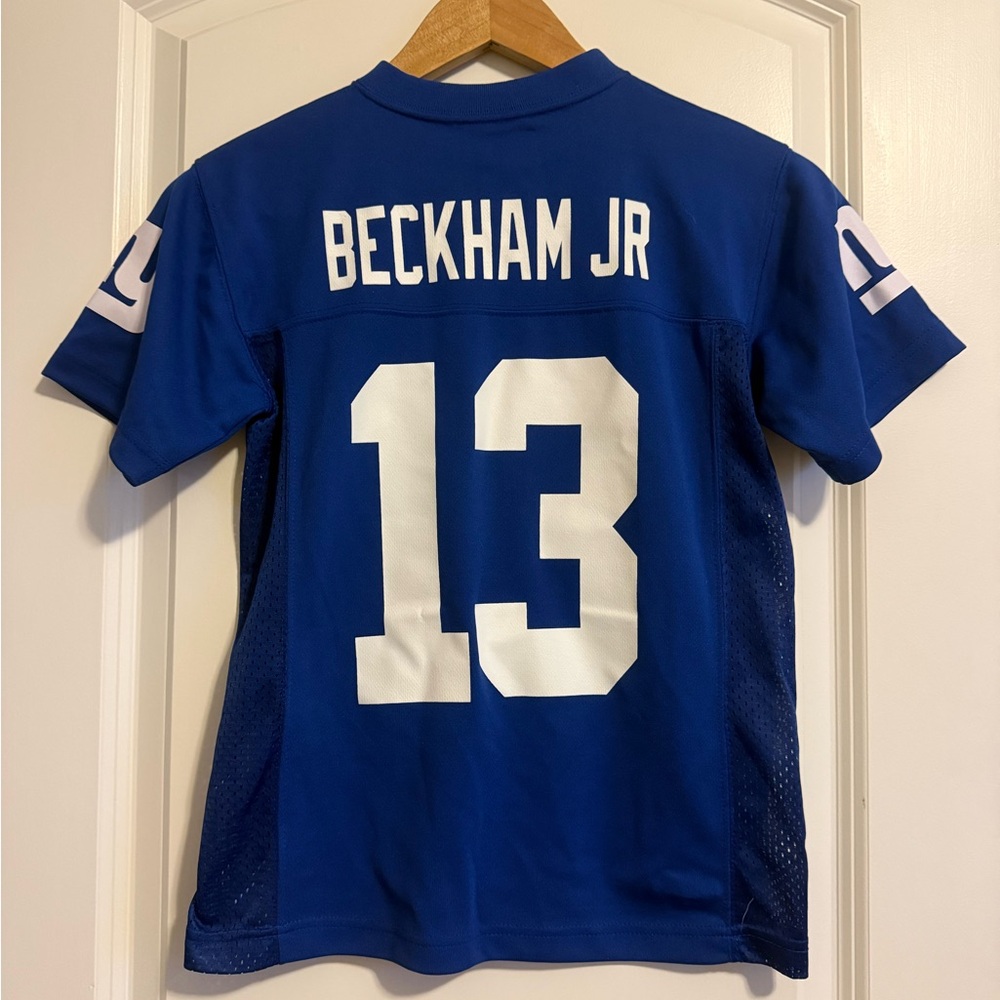 NFL NY Giants Beckham Jr Blue and White Jersey Size S (8)